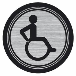 Samolepka WC invalidní vozík - Informační samolepka WC invalidní vozík
