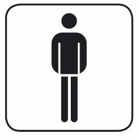 Samolepka WC páni - Informační samolepka WC páni