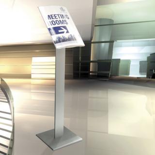 Informační stojan Pixquick floor - Variabilní a extra stabilní informační stojan s otočnou kapsou