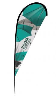 Beach vlajka kapka Zoom Quill - Nejoblíbenější outdoor beach vlajka tvaru kapky ve 4 velikostech